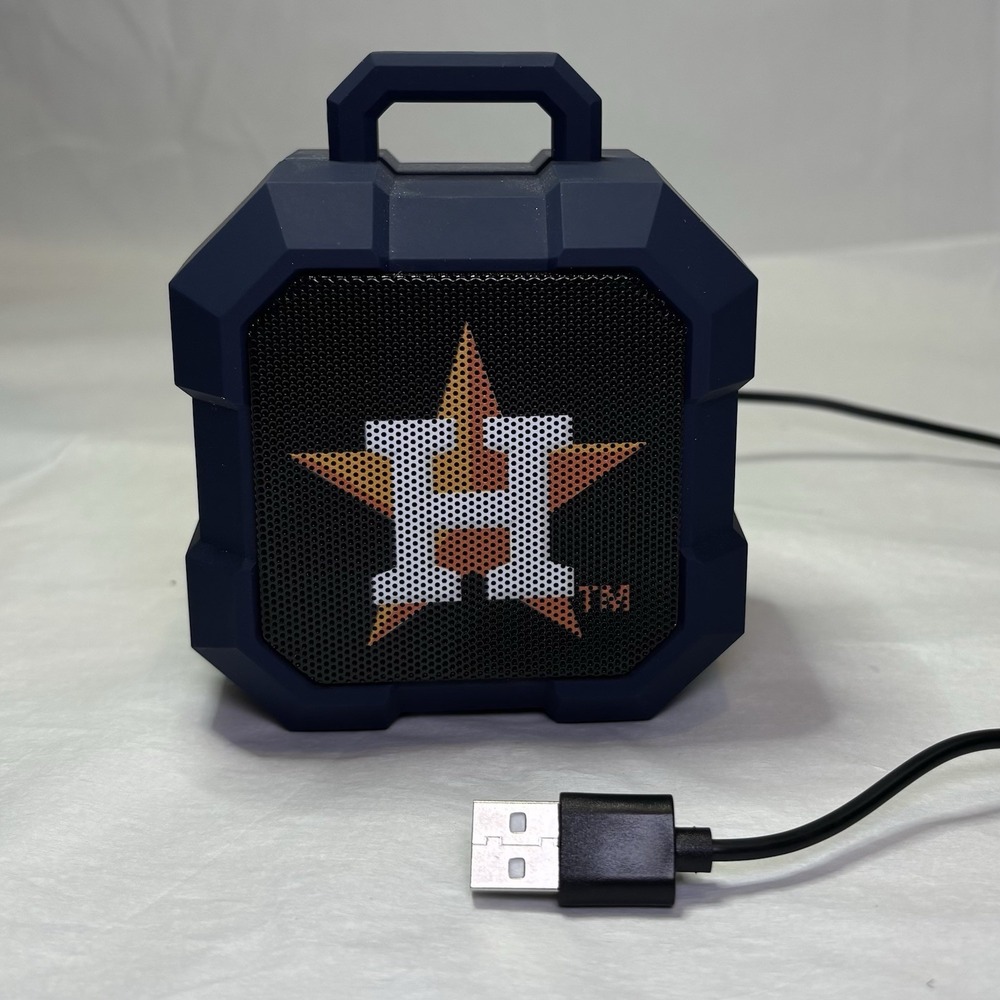 Houston Astros Shockbox LED Speaker With Cord Tested Baseball MLB Wireless Mini